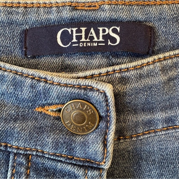 Chaps Y2K Jean Denim Festival Mall Skirt Sz 4 - Picture 3 of 5